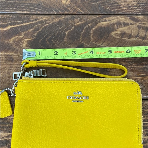 Coach Yellow Leather Wallet Wristlet - Picture 16 of 16